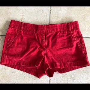 JCrew Chino Shorts, Red, Size 8